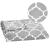 Patura pufoasa pentru 2 persoane, 200x220cm, cu model trifoi marocan, gri Household NewTrend