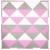 Covor din spuma pentru copii, tip puzzle triunghiuri, 96 piese,186×186 cm, gri roz Household NewTrend