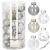 Set globuri de Craciun Inedit, 30 bucati, 6cm, transparente si argintiu Household NewTrend