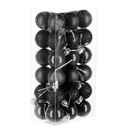 Set globuri de Craciun, 36 bucati, 3 modele, 3cm, negru Household NewTrend