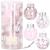Set globuri de Craciun Inedit, 24 bucati, 5cm, transparente si roz pal Household NewTrend