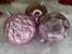 Set globuri de Craciun, 30 bucati, 6 modele, 8cm, roz Household NewTrend