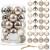Set globuri de Craciun, 30 bucati, 6 modele, 8cm, auriu Household NewTrend