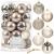 Set globuri de Craciun, 30 bucati, 6 modele, 8cm, auriu Household NewTrend