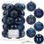 Set globuri de Craciun, 30 bucati, 6 modele, 8cm, albastru inchis Household NewTrend