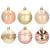 Set globuri de Craciun cu modele de sarbatori, 30 bucati, 6cm, roz si auriu Household NewTrend
