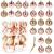 Set globuri de Craciun cu modele de sarbatori, 24 bucati, 6cm, rose Household NewTrend