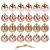 Set globuri de Craciun cu modele de sarbatori, 24 bucati, 6cm, rose Household NewTrend