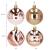 Set globuri de Craciun cu modele de sarbatori, 24 bucati, 6cm, rose Household NewTrend