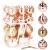 Set globuri de Craciun cu modele de sarbatori, 24 bucati, 6cm, rose Household NewTrend