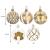 Set globuri de Craciun cu modele de sarbatori, 30 bucati, 6cm, auriu Household NewTrend