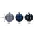 Set globuri de Craciun, 20 bucati, 3 modele, 4cm, albastru marin Household NewTrend