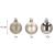 Set globuri de Craciun, 20 bucati, 3 modele, 4cm, argintiu rose Household NewTrend