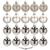 Set globuri de Craciun, 20 bucati, 3 modele, 4cm, argintiu rose Household NewTrend