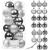 Set globuri de Craciun, 20 bucati, 3 modele, 4cm, argintiu Household NewTrend