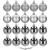 Set globuri de Craciun, 20 bucati, 3 modele, 4cm, argintiu Household NewTrend