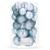 Set globuri de Craciun, 30 bucati, 3 modele, 4/5/6cm, albastru deschis Household NewTrend