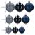 Set globuri de Craciun, 30 bucati, 3 modele, 4/5/6cm, albastru inchis Household NewTrend