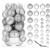 Set globuri de Craciun, 30 bucati, 3 modele, 4/5/6cm, argintiu Household NewTrend