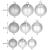 Set globuri de Craciun, 30 bucati, 3 modele, 4/5/6cm, argintiu Household NewTrend