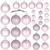 Set globuri de Craciun, 30 bucati, 3 modele, 4/5/6cm, roz Household NewTrend