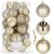 Set globuri de Craciun, 30 bucati, 3 modele, 4/5/6cm, auriu Household NewTrend