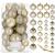 Set globuri de Craciun, 30 bucati, 3 modele, 4/5/6cm, auriu Household NewTrend