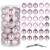 Set globuri de Craciun, 30 bucati, 4 modele, 3cm, roz Household NewTrend