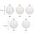 Set globuri de Craciun, 20 bucati, 5 modele, 6cm, alb Household NewTrend