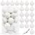 Set globuri de Craciun, 20 bucati, 5 modele, 6cm, alb Household NewTrend
