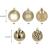 Set globuri de Craciun, 20 bucati, 5 modele, 6cm, auriu Household NewTrend