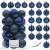 Set globuri de Craciun, 20 bucati, 5 modele, 6cm, albastru inchis Household NewTrend
