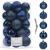Set globuri de Craciun, 20 bucati, 5 modele, 6cm, albastru inchis Household NewTrend