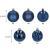 Set globuri de Craciun, 20 bucati, 5 modele, 6cm, albastru inchis Household NewTrend