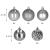 Set globuri de Craciun, 20 bucati, 5 modele, 6cm, argintiu Household NewTrend