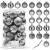 Set globuri de Craciun, 20 bucati, 5 modele, 6cm, argintiu Household NewTrend