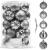 Set globuri de Craciun, 20 bucati, 5 modele, 6cm, argintiu Household NewTrend