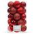 Set globuri de Craciun, 20 bucati, 5 modele, 6cm, rosu Household NewTrend