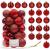 Set globuri de Craciun, 20 bucati, 5 modele, 6cm, rosu Household NewTrend