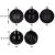 Set globuri de Craciun, 20 bucati, 5 modele, 6cm, negru Household NewTrend