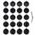 Set globuri de Craciun, 20 bucati, 5 modele, 6cm, negru Household NewTrend