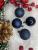 Set globuri de Craciun, 20 bucati, 3 modele, 4cm, albastru inchis Household NewTrend