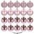 Set globuri de Craciun, 20 bucati, 3 modele, 4cm, roz Household NewTrend