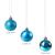 Set globuri de Craciun, 20 bucati, 3 modele, 4cm, albastru Household NewTrend