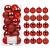 Set globuri de Craciun, 20 bucati, 3 modele, 4cm, rosu Household NewTrend