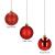 Set globuri de Craciun, 20 bucati, 3 modele, 4cm, rosu Household NewTrend
