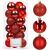 Set globuri de Craciun, 20 bucati, 3 modele, 4cm, rosu Household NewTrend