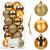 Set globuri de Craciun, 20 bucati, 3 modele, 4cm, auriu Household NewTrend