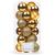 Set globuri de Craciun, 20 bucati, 3 modele, 4cm, auriu Household NewTrend