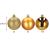 Set globuri de Craciun, 20 bucati, 3 modele, 4cm, auriu Household NewTrend